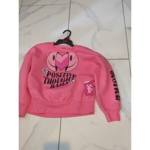 Nwt Justice Girls Bubble Pink‎ Fleece Sweatshirt Size S "I Am The 💖 Of Justice"